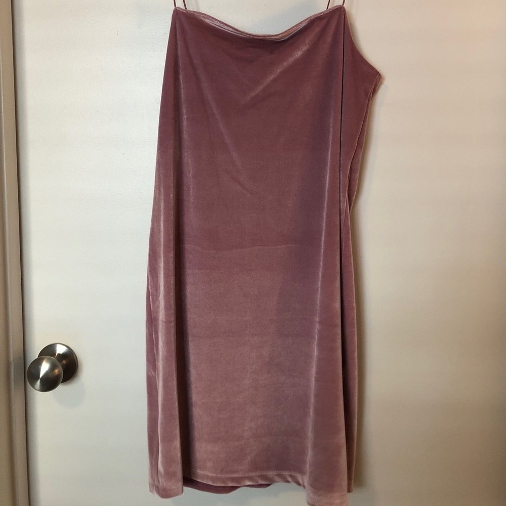 Blush Velvet Dress